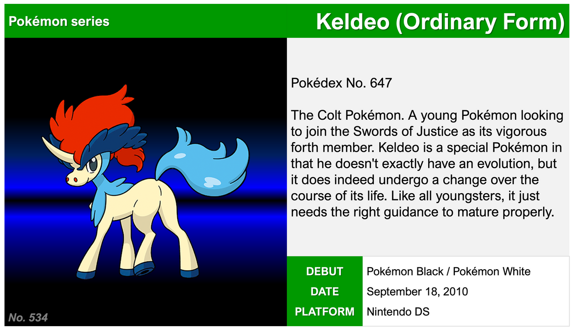 534. Keldeo (Ordinary Form) by GoGoToons on DeviantArt