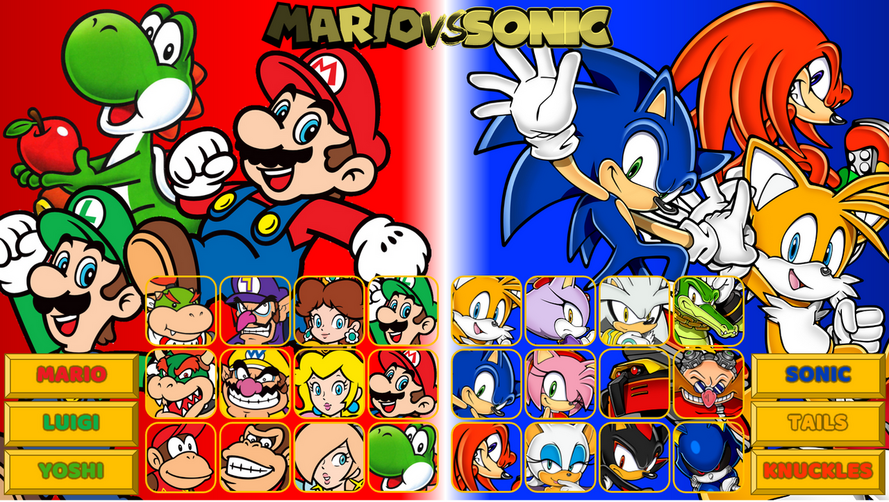 Mario vs. Sonic Roster by GoGoDoodles on DeviantArt