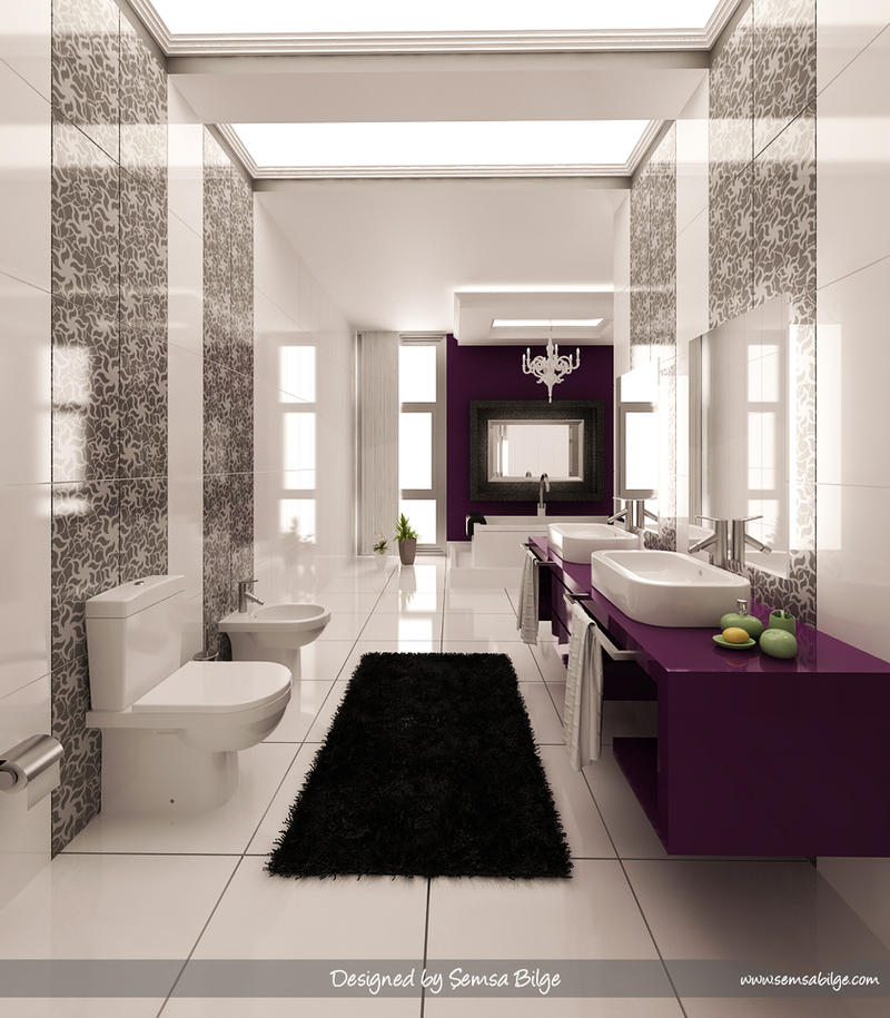 Purple-White Bathroom 2