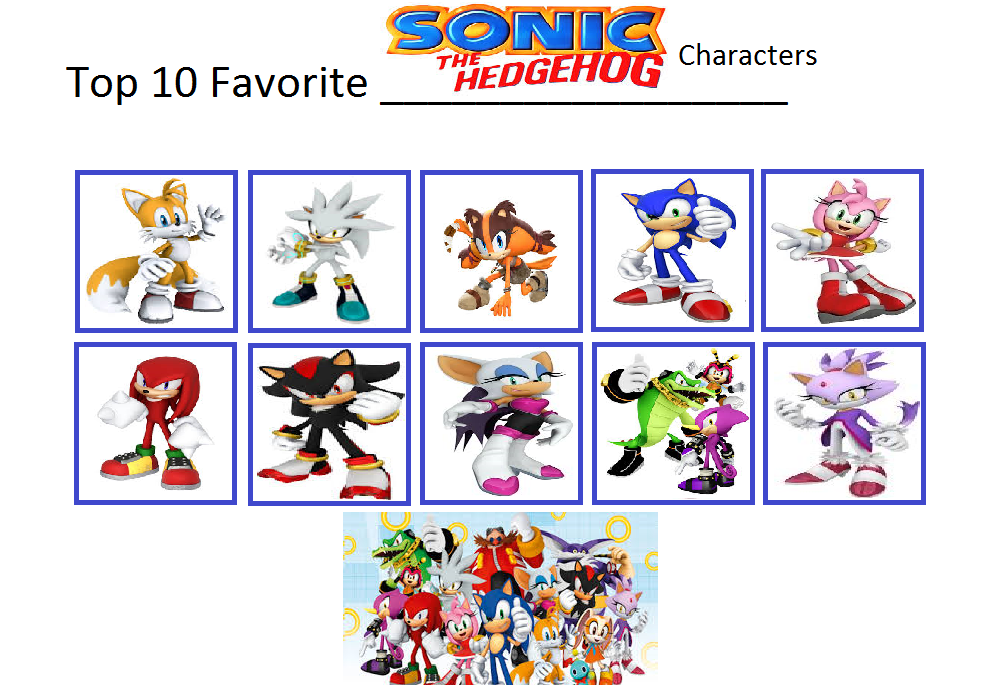 Top10 Melhores Personagens de Sonic 