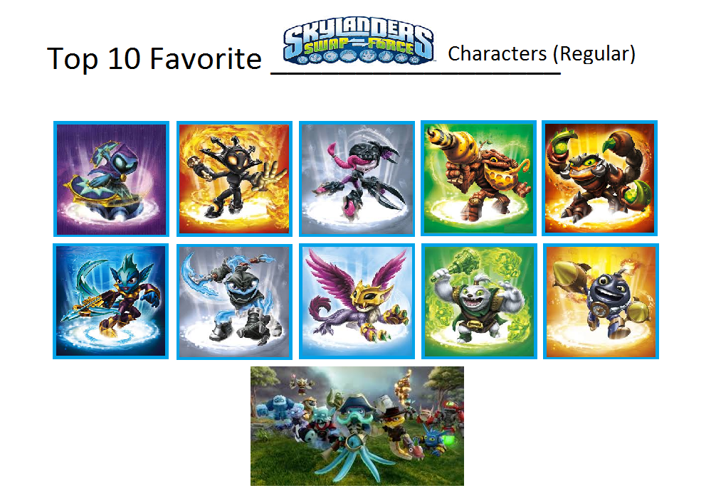 Top 10 Skylanders Swap Force Characters by Foxboy614 on DeviantArt