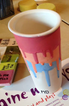 dripping paint cup