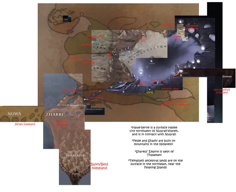 DrowTales world map by talentualEmbrace