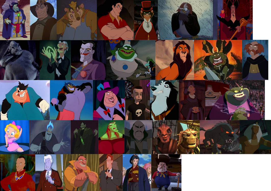 1990-1999 main villains of animation by egor1504 on DeviantArt