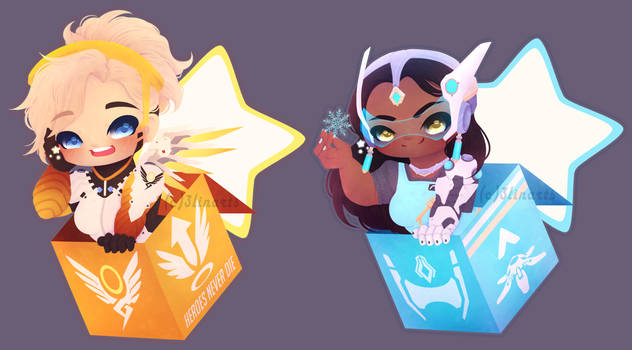 .:ChristmasOW:Mercy:Symmetra:.