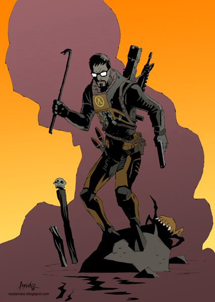 Ilustration-fan art: 'Gordon Freeman' (Half Life)