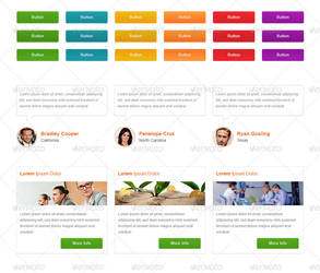 Web buttons,testimonials, Services - Graphicriver