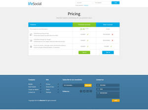 LifeSocial Pricing page