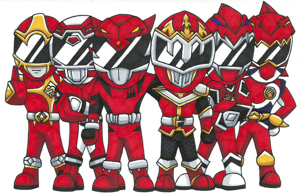 Every Red Ranger Face Red Ranger Roll-Call by toonartist on DeviantArt