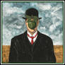 ...magritte's man with apple'