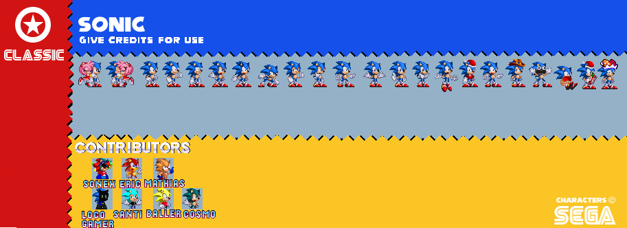 Modgen Vector Sprites Sonic Modgen Sprite Sheet By Sonex The hedgehog by carlos4688 on DeviantArt