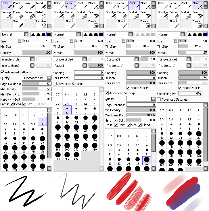 Paint Tool Sai Settings