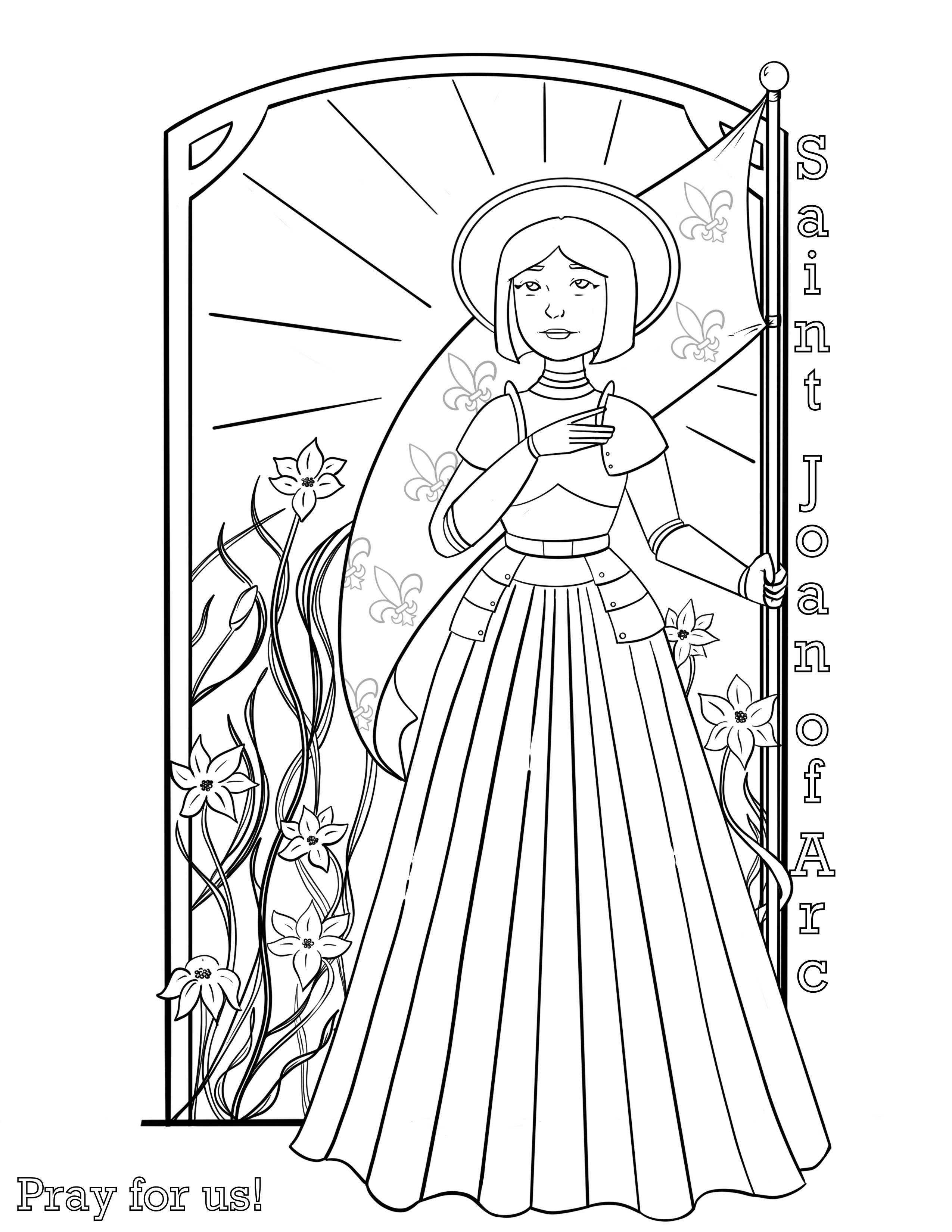 View Joan Of Arc Coloring Page Images