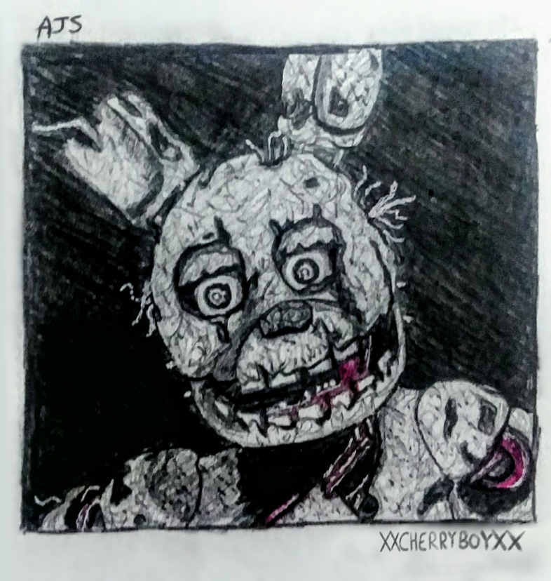 Springtrap Drawing Pencil {SpringTrap pencil drawing} by oO-BUNNOBEAR-Oo on DeviantArt