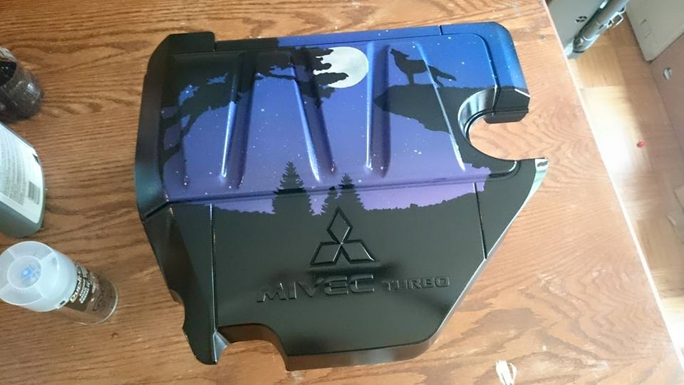 Engine Cover Commission - Howling Wolf