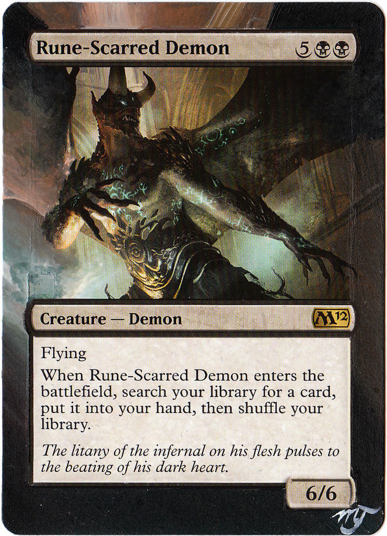 MTG Card Alter - Rune-Scarred Demon by InVenatrix on DeviantArt