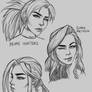 Samus Aran - Various Hairstyle Doodles