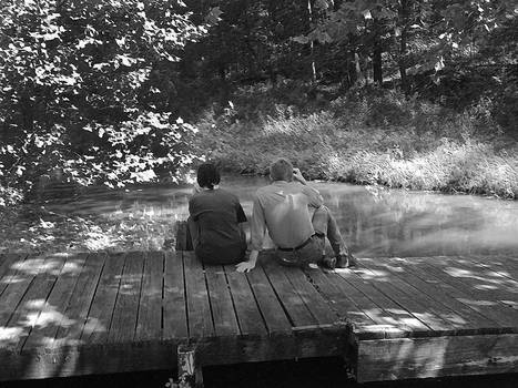 Father and Daughter on bridge