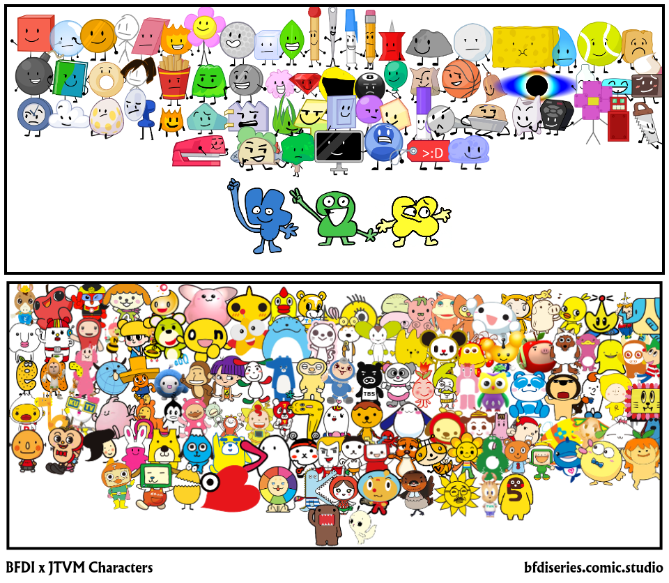 BFDI Characters by color - Yellow - Comic Studio