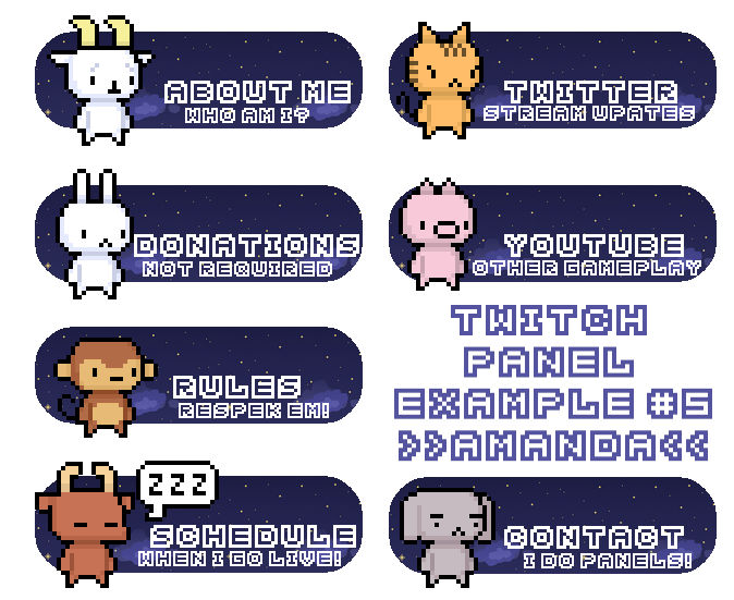 Twitch Panel Examples #5 by amandamarietory on DeviantArt