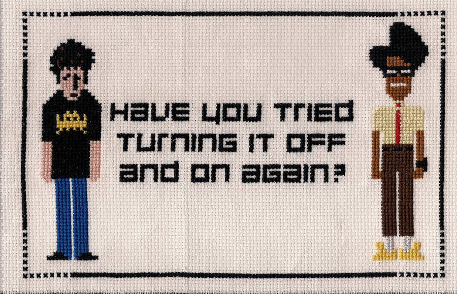 The IT Crowd X-Stitch by Shellfx
