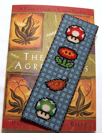 Mario Items Bookmark X-Stitch