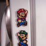 Mario + Luigi magnet X-Stitch