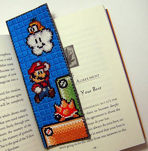 Mario-2 Bookmark X-Stitch