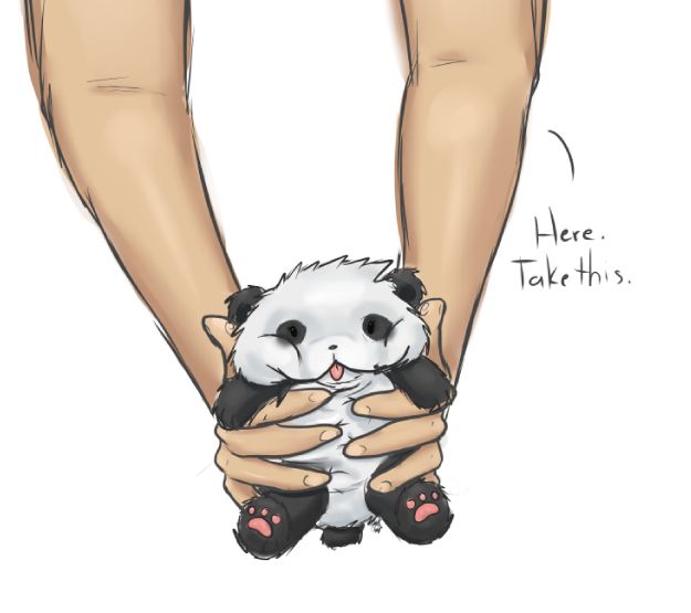 Have a fluffy baby panda!