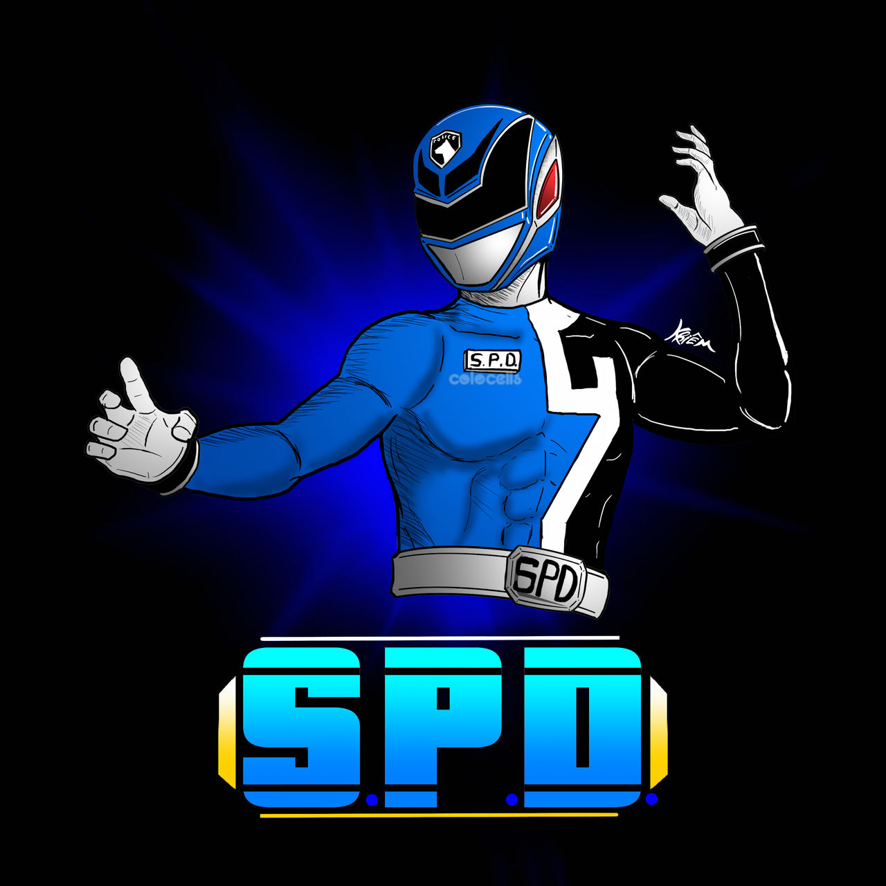 Spd Blue Ranger Power Rangers SPD - Blue by slastbeast on DeviantArt