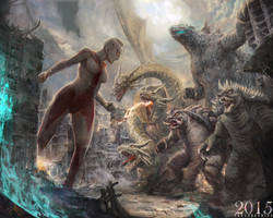 ULTRAWOMAN VS GODZILLA/KING GHIDORAH/GAMERA/ANGIRU