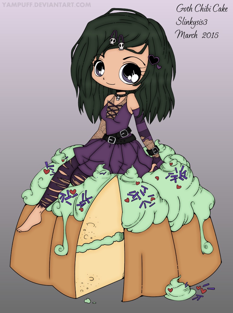 Goth Chibi Cake