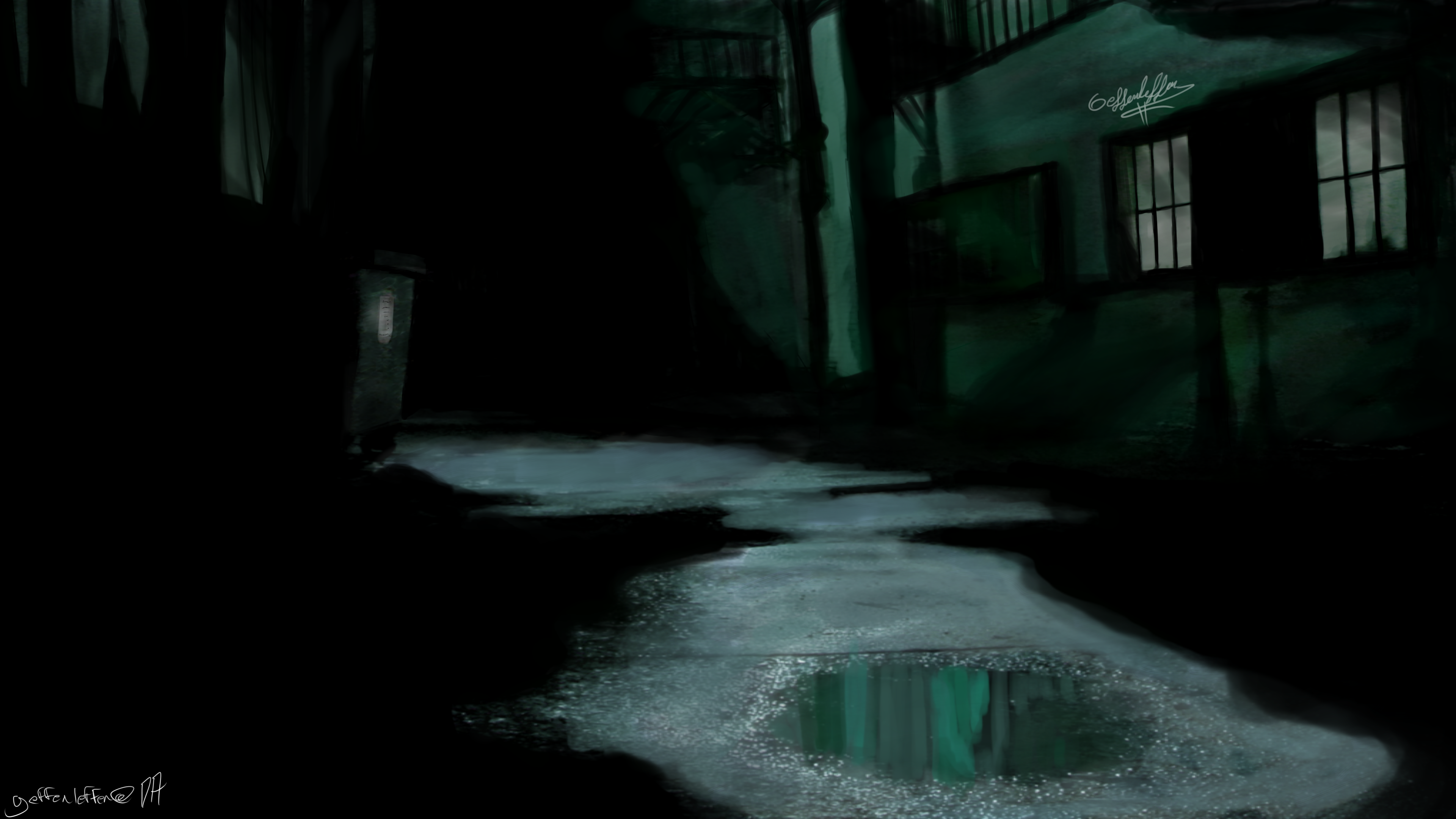 Comic Background Alleyway Night By Geffenleffens On Deviantart