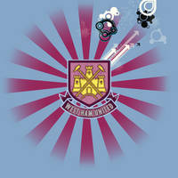 West ham retro vector image