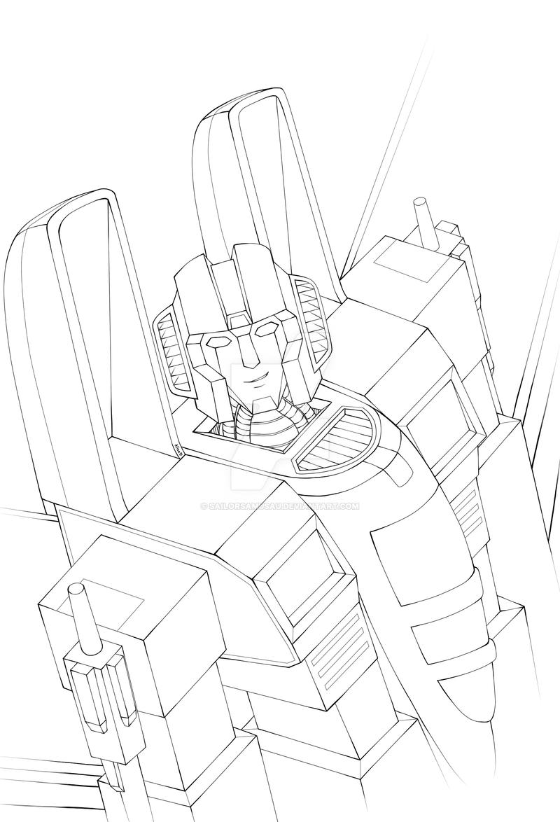 Lineart Starscream by SailorSamusAU on DeviantArt