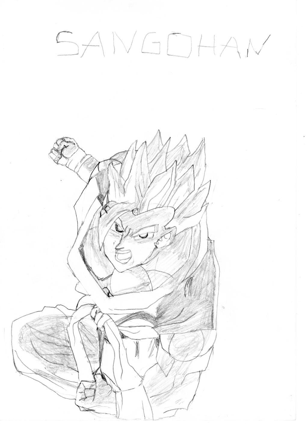 Gohan Writing Gohan by Nicolinak89 on DeviantArt
