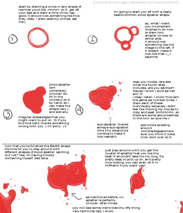 Blood Splatter Deviantart Blood Splatter Tutorial by Born-Again on DeviantArt
