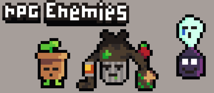 Redrawing my 64x64 RPG enemy designs! : r/PixelArt