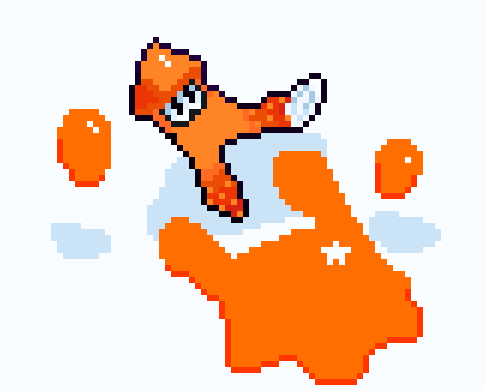 Splatoon Inking Pixelated splatoon squid jumping out of ink pixel art by duckodude55 on DeviantArt