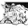 Inhumans sketch week: Lockjaw, Crystal, and Kamala