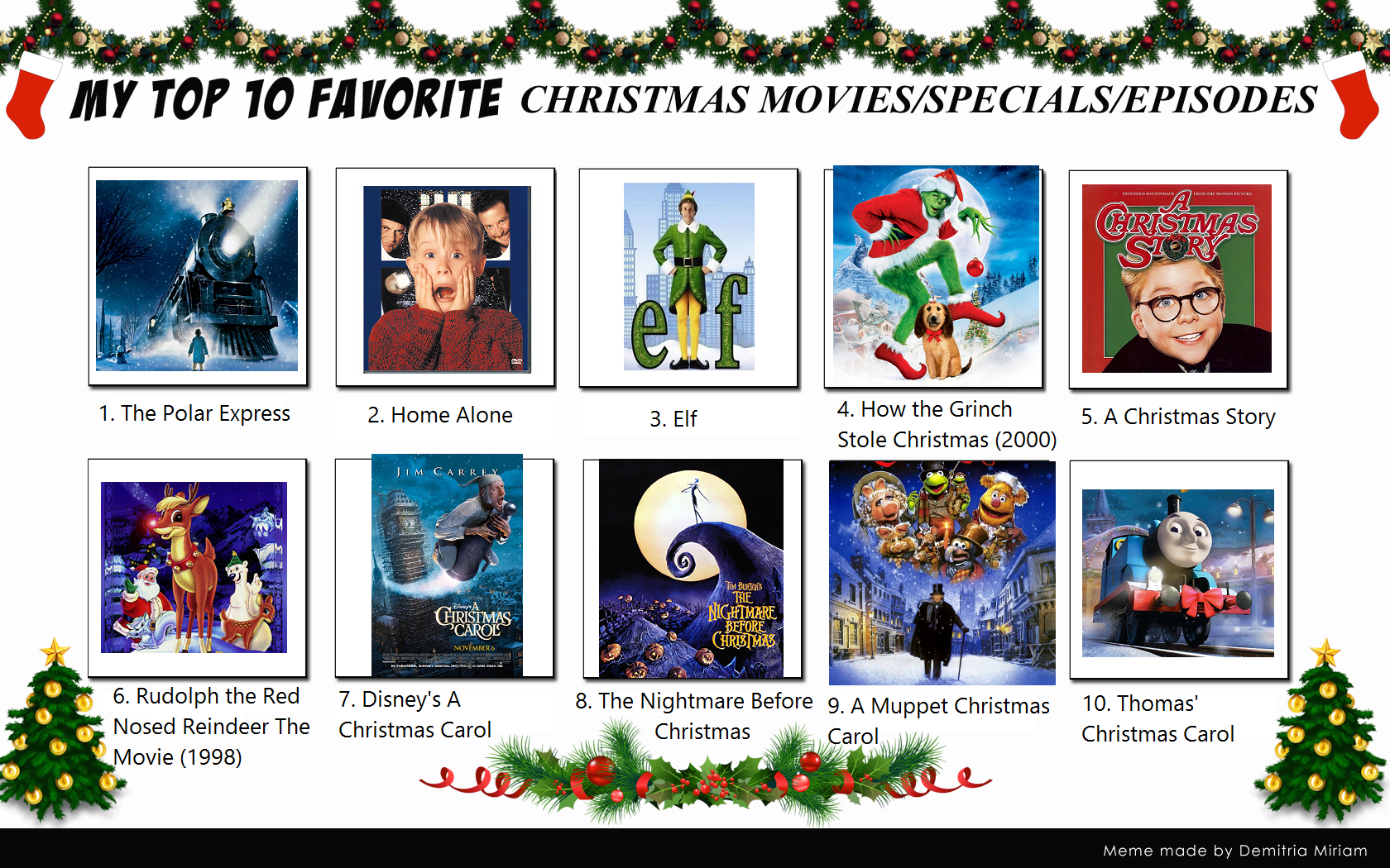 My Top 10 Christmas Specials/Movies