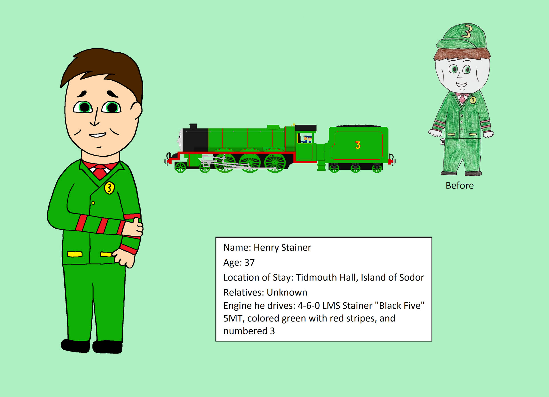 Henry Profile Deviantart Henry Stainer Humanized Profile by BlueEngineLiz6 on DeviantArt