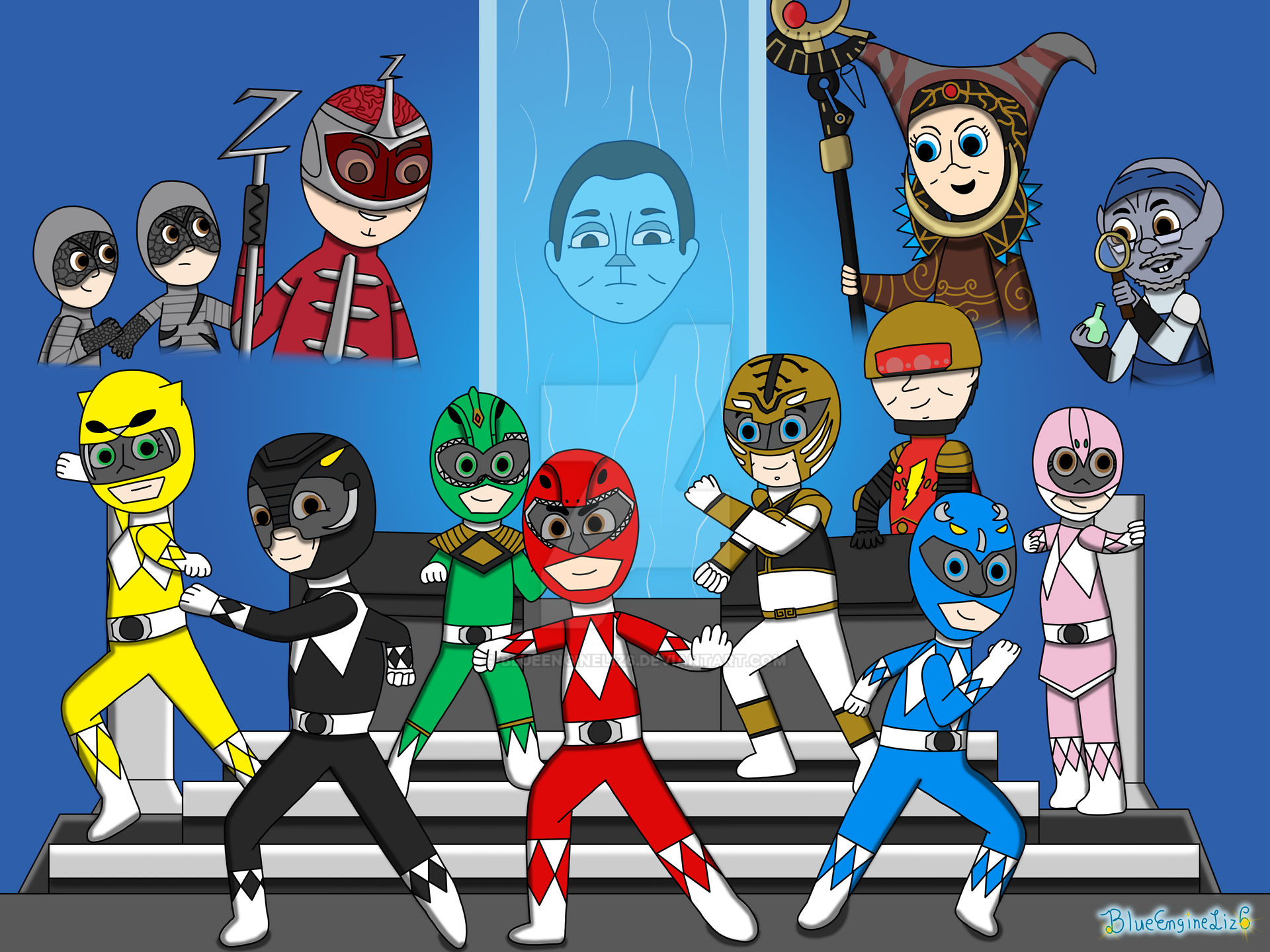 COMMISSION - Thomas and Friends as Power Rangers by BlueEngineLiz6 on ...