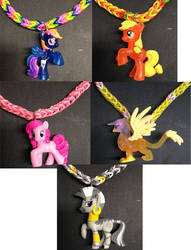 My Little Pony Rainbow Loom Necklaces