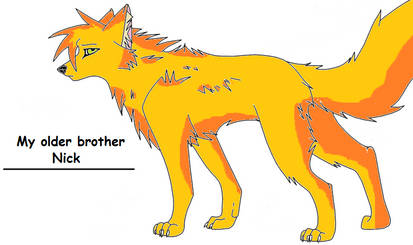 My brother Nick wolf form