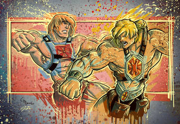 He-man V He-man with colors by Joe Badon