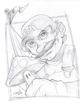 Mario Portrait Sketch