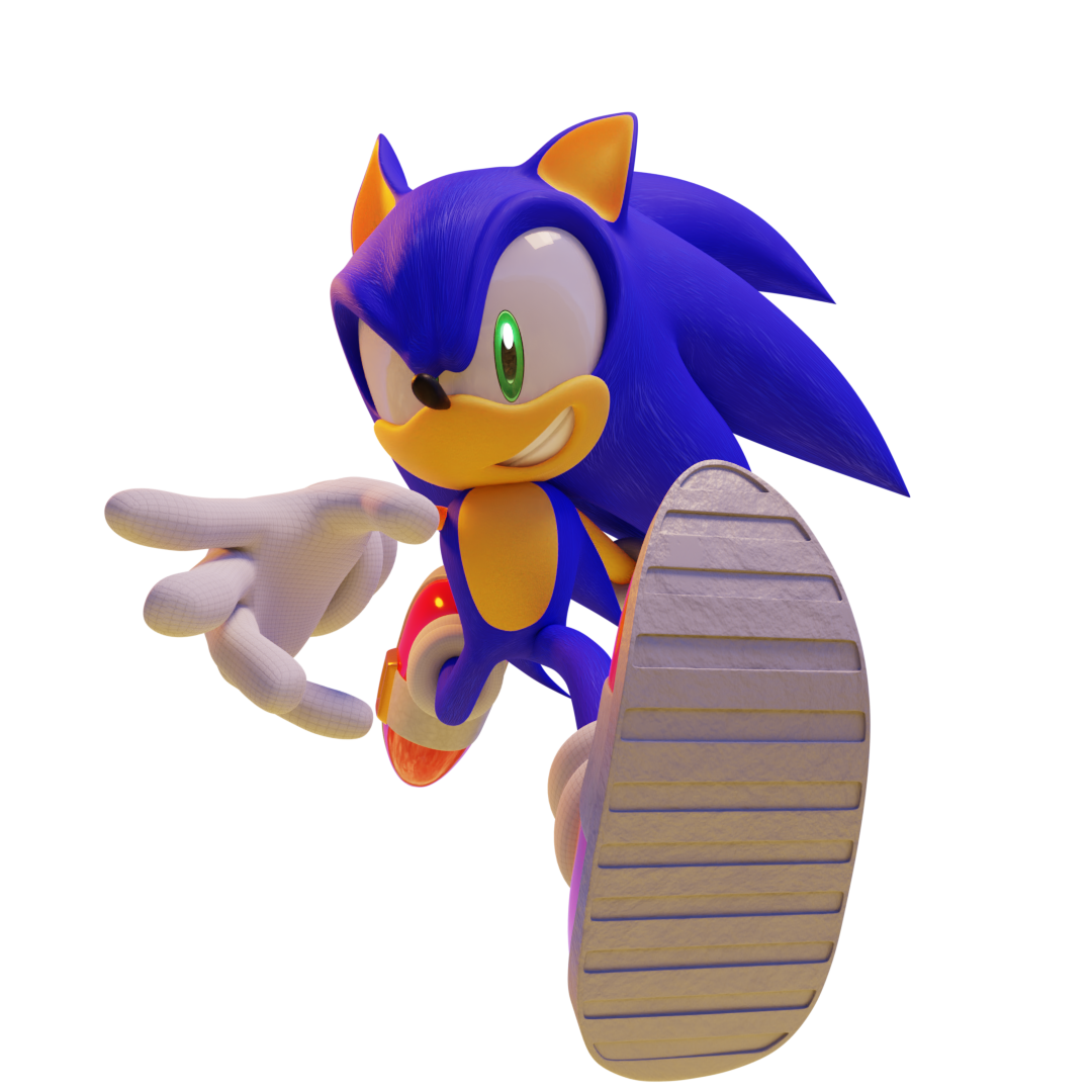 Classic Sonic Attack Render by bandicootbrawl96 on DeviantArt