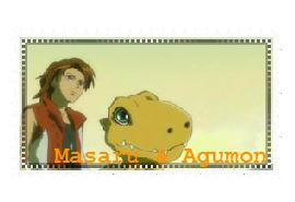 Masaru  and Agumon stamp