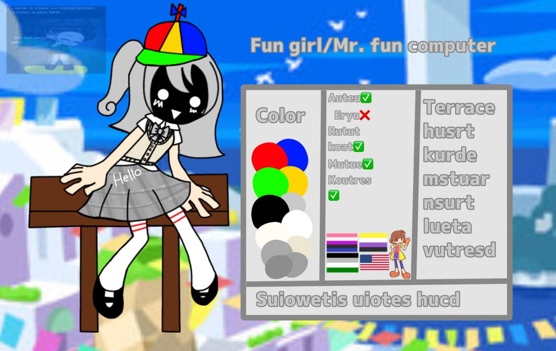 Fun girl/Mr. computer by azumi0615 on DeviantArt